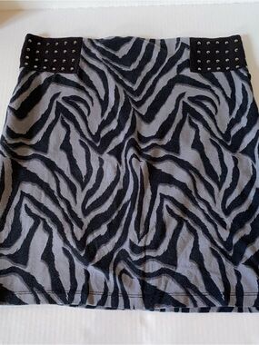 Vintage Y2K Zebra Animal Print Skirt  Unbranded No Size Tag See Measurements
